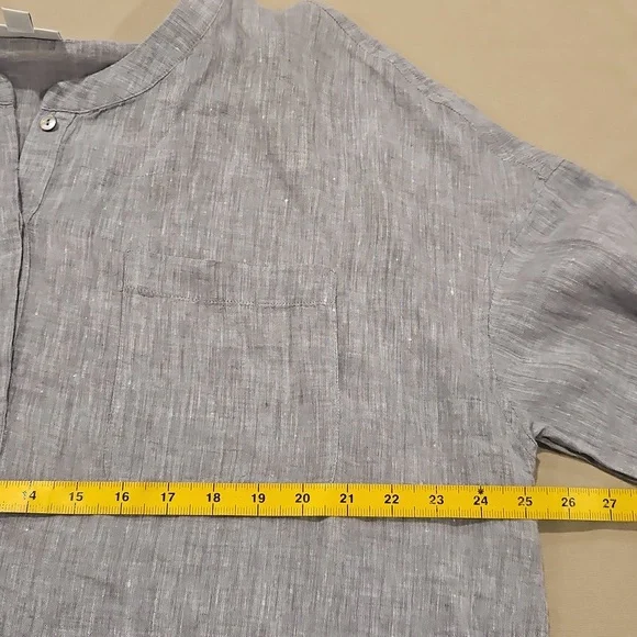 J Jill linen tunic top blue Grey Size XL - Picture 9 of 11